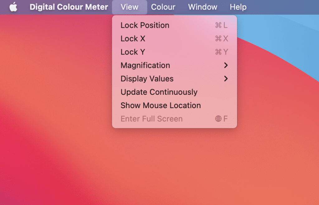 Find HEX Values With The Built-in iMac Digital Colour Meter App